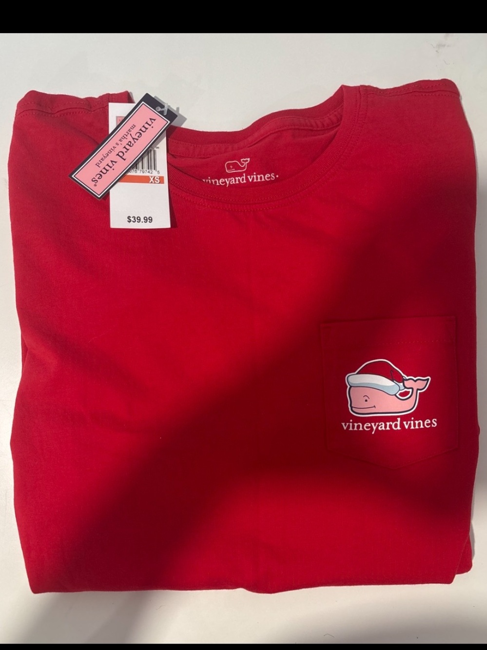 Vineyard Vines Red Santa Longsleeve